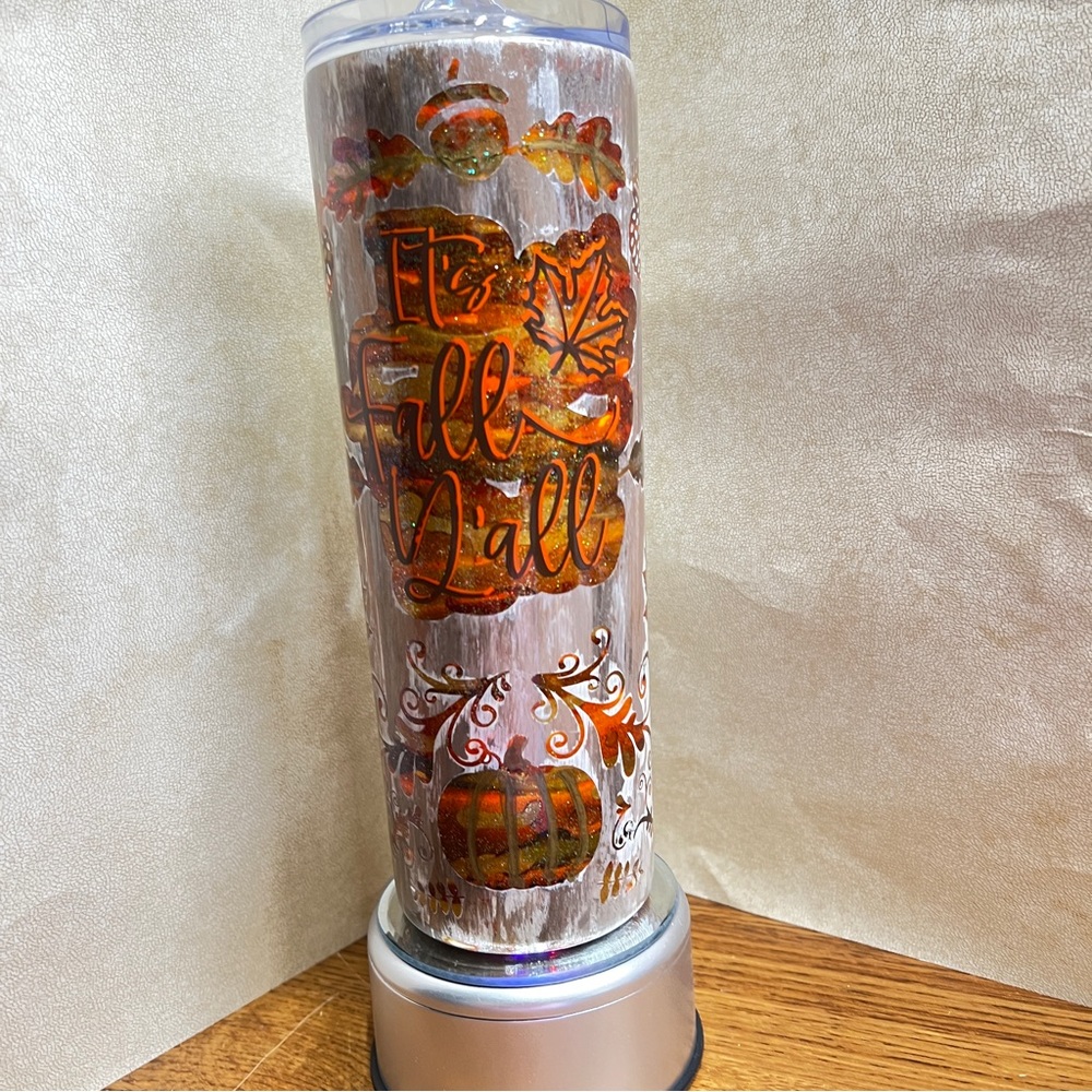 Epoxy Free Fall Theme Tumbler